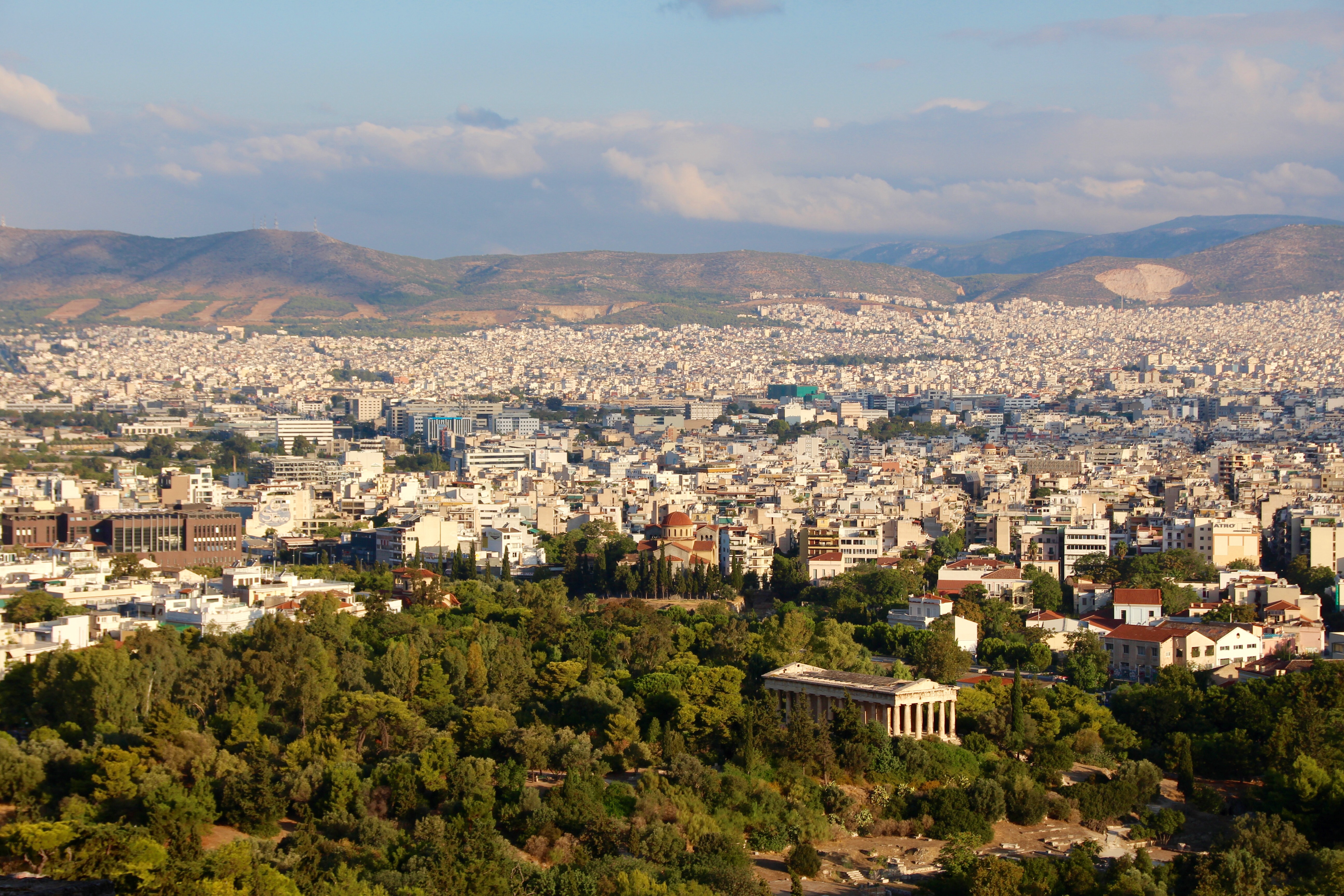 Vue depuis l'Acropole d'Athènes